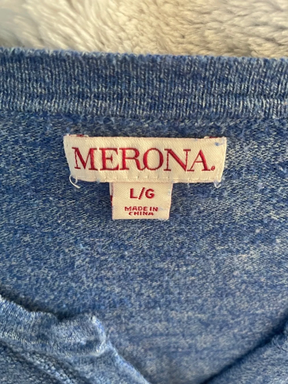 Merona Women's Lightweight Blue Button-Front Cardigan - Picture 2 of 4